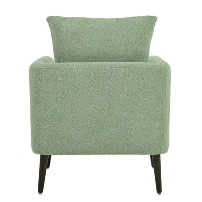 Poltrona imbottita con gambe in legno massello