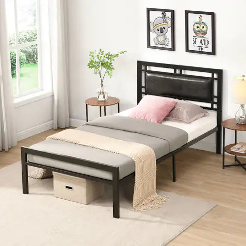 Sleek Twin Metal Bed Frame