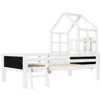 Twin Size House Bed with Ladder and Storage Drawers for Kid's Bedroom