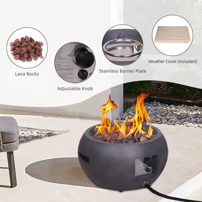Rustic Propane Fire Bowl