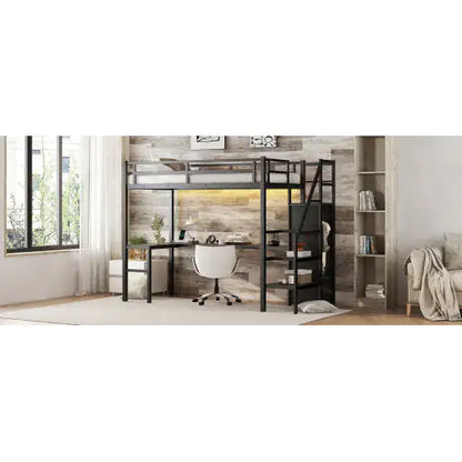 Twin XL Metal Loft Bed