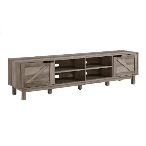 Rustic Barndoor Open-Storage TV Stand For TVs Up To 80 Inches