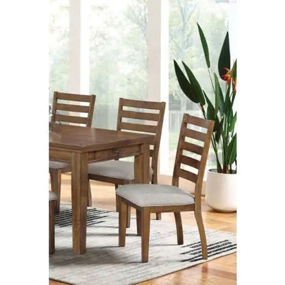 Transitional Set of 2 Ladder Back Side Chairs