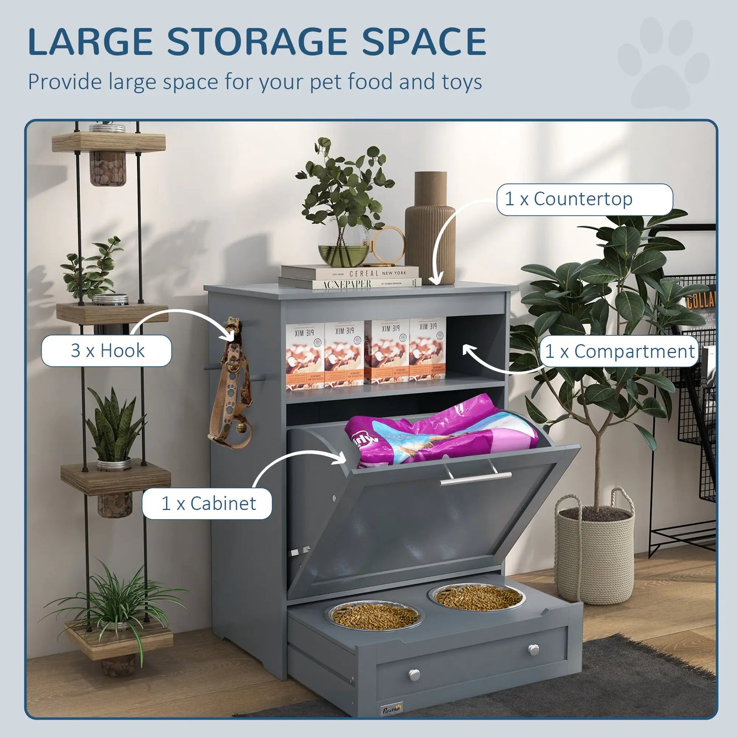 Pet Feeder Stations, Lockers, Dog Food Storage Containers