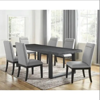 Yves 7-Piece Wood Dining Set