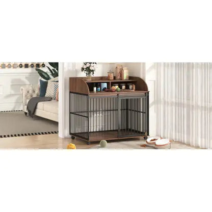 GO 44" Heavy-Duty Large Dog Crate Furniture