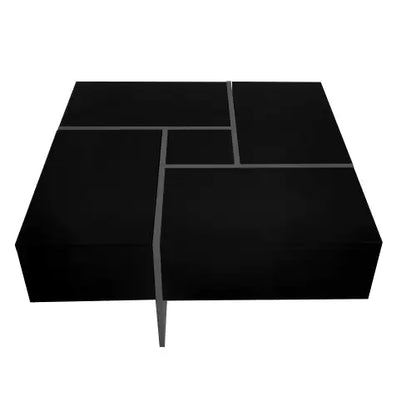 Unique Design Coffee Table with 4 Hidden Storage Compartments