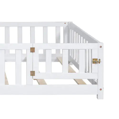 Toddler Safety Platform Bed with Gate