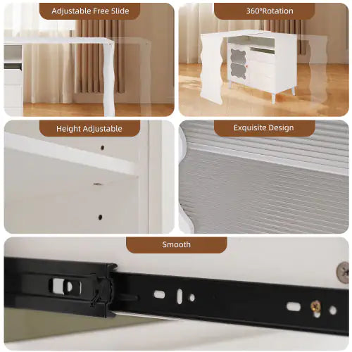 LED Modern Farmhouse Sideboard Buffet Cabinet