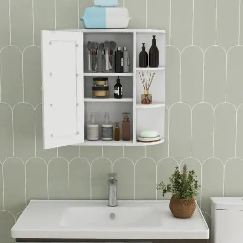 Wall-Mounted Bathroom Medicine Cabinet with Mirror