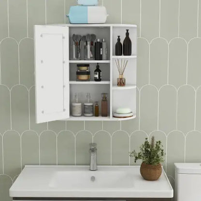 Wall-Mounted Bathroom Medicine Cabinet with Mirror