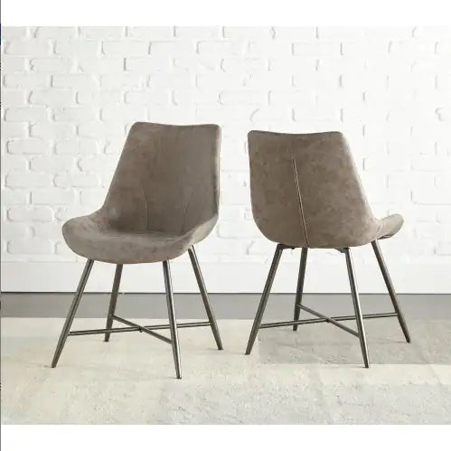 Ramona Brown Iron Side Chair - Pair