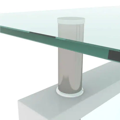 White Glass Coffee Table