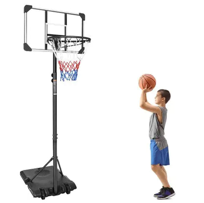 Portable Basketball Goal System With Stable Base And Wheels