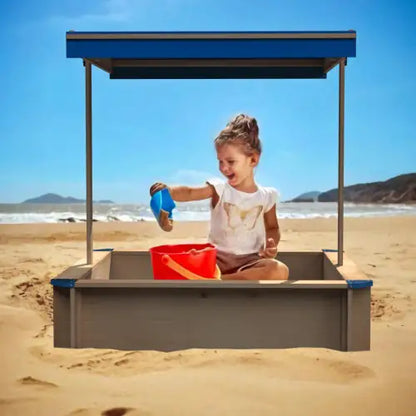 Sandpit For Kids Wooden Playset Beach Terrace Outdoor Backyard