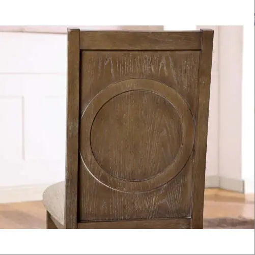 Transitional Rustic Oak Side Chairs – Set of 2