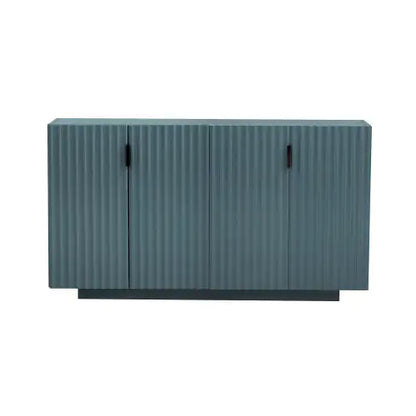 Gabinete lateral de almacenamiento TREXM de 4 niveles con estantes ajustables y manija de cobre vintage
