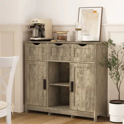 Gabinete de almacenamiento gris moderno