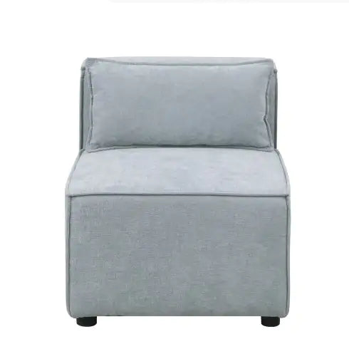 Soft Chenille Modular Sofa in Grayish Blue