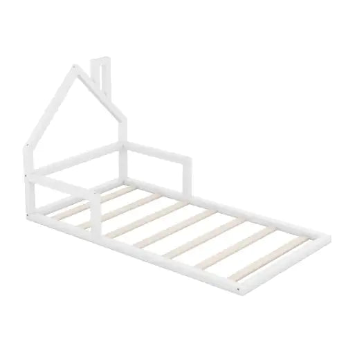 Twin Wood Playhouse Floor Bed