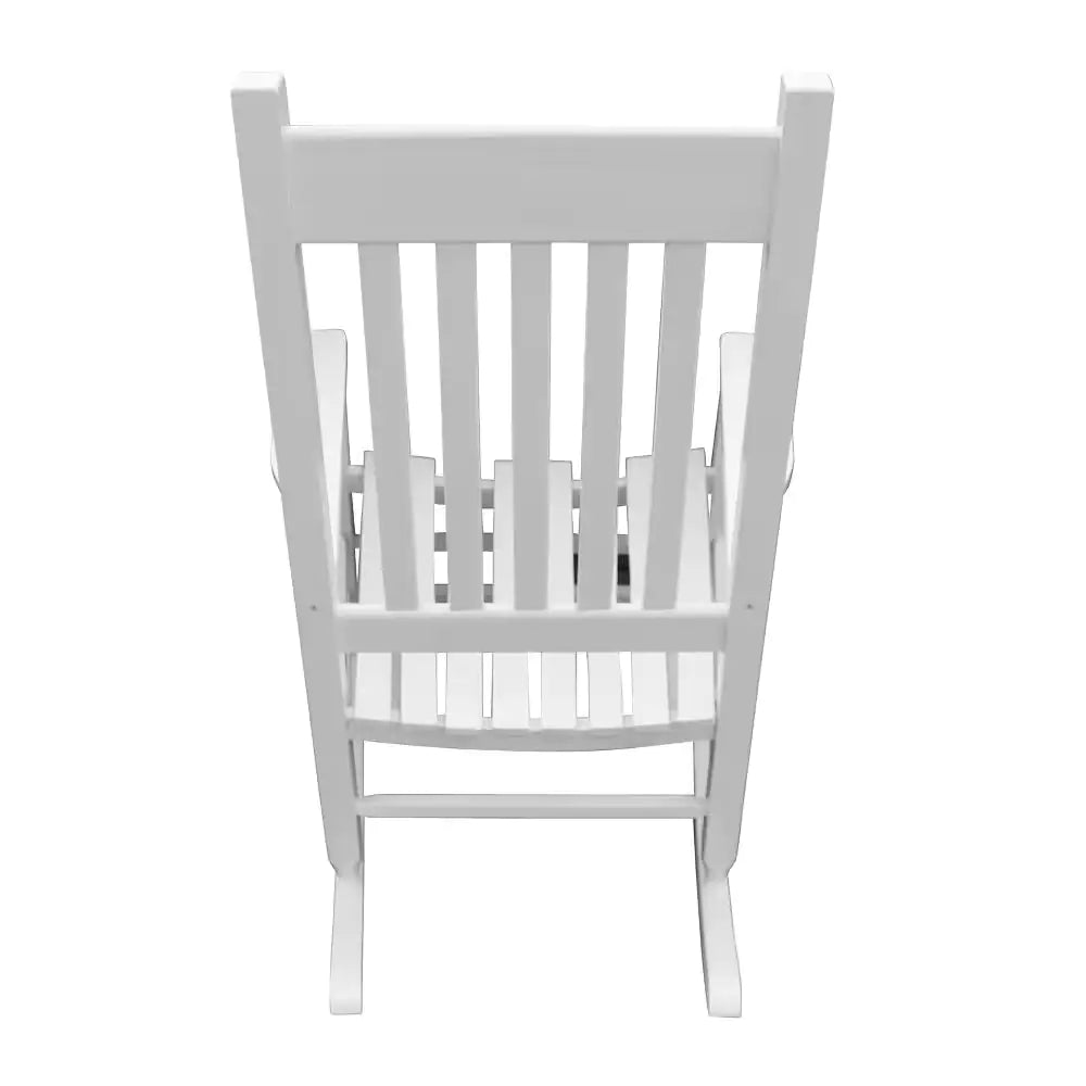 White Wooden Porch Rocker Chair