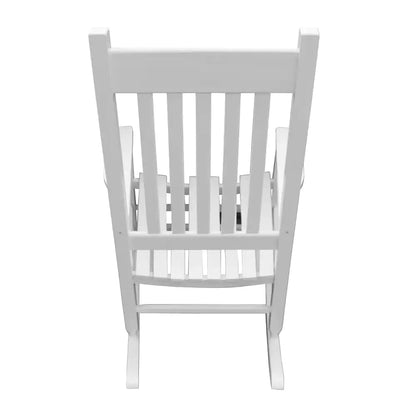 White Wooden Porch Rocker Chair