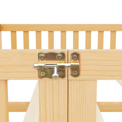 Bed With Safety Guardrails And Door For Kids
