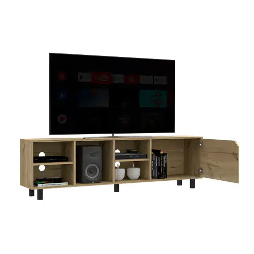 Estocolmo 70" TV Stand Light Oak with Shelves