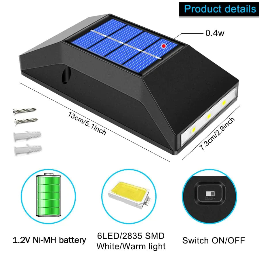 Luz solar para exteriores