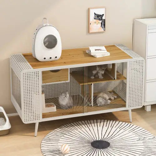 Spacious Cat Houses With Tempered Glass Are Suitable For Living Rooms, Hallways, Dens, And Other Spaces