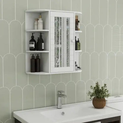 Wall-Mounted Bathroom Medicine Cabinet with Mirror