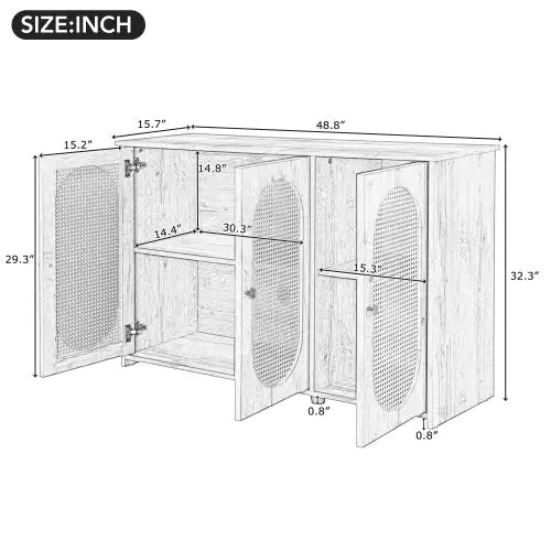 Particle Board 3 Door Cabinet