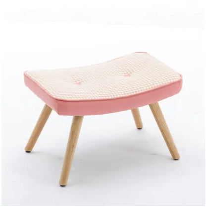 Wooden Stepping Stool with Non-Slip Cushion