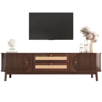 Rattan TV Stand For TVs Up To 75''