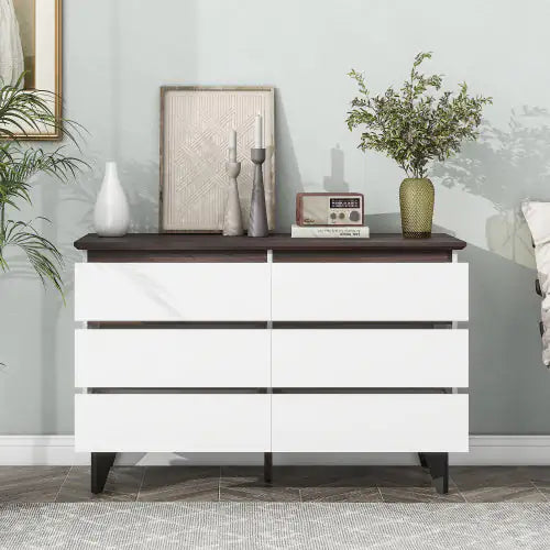 Particle Board Bedroom Living Room 6 Drawer Cabinet