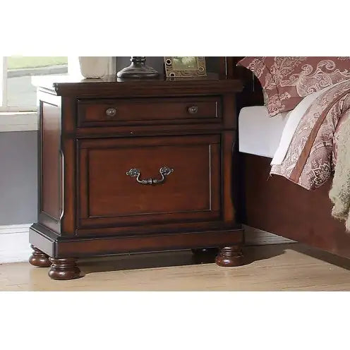 Cherry Finish Elegant Nightstand