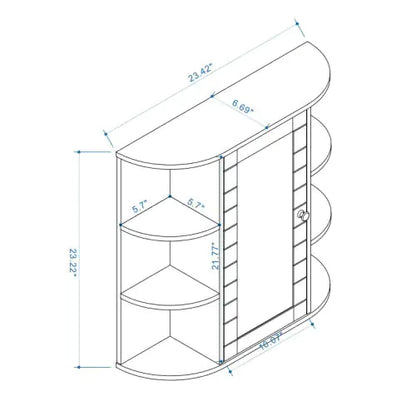 Wall-Mounted Bathroom Medicine Cabinet with Mirror