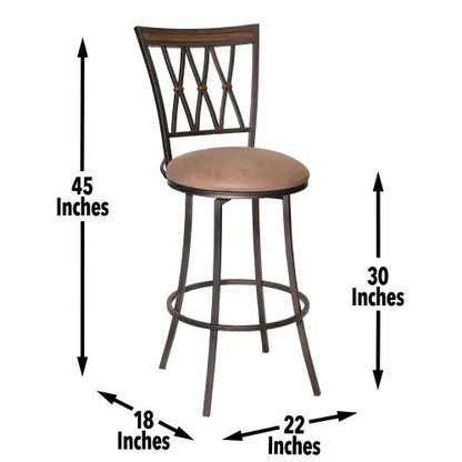 Sedona - Swivel Barstool - Dark Brown