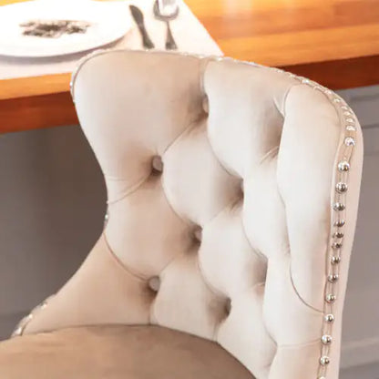 Swivel Velvet Barstools Adjusatble Seat - Set Of 2