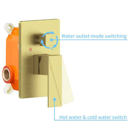 Shower System Mixer Combo Set Wall-mounted