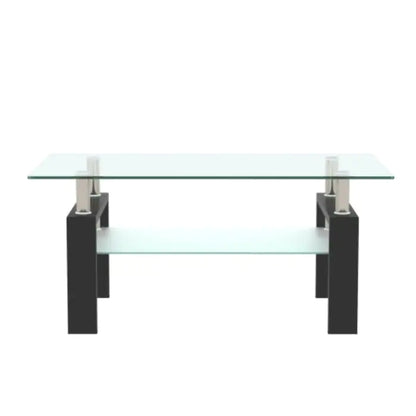 Rectangle Black Glass Coffee Table