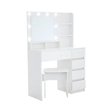 Vanity Makeup Desk Set with Mirror & Light