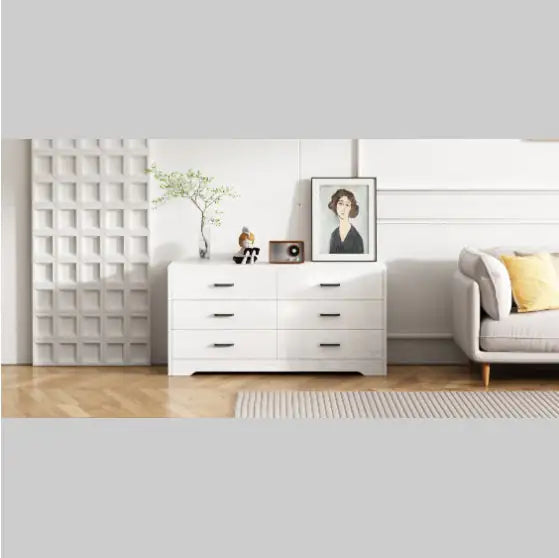 MDF Wood 6-Drawer Dresser