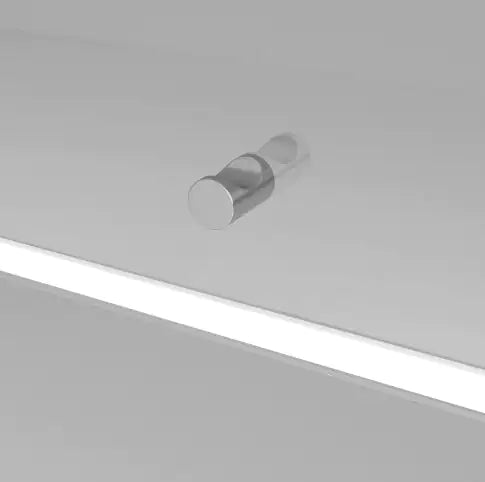 Mobiletto portascarpe in vetro bianco con luce LED RGB