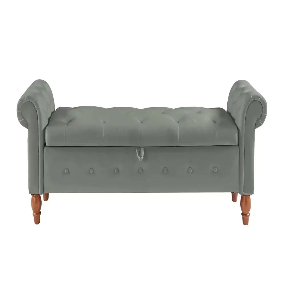 Velvet Multifunctional Storage Rectangular Sofa Stool