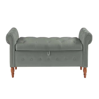 Velvet Multifunctional Storage Rectangular Sofa Stool