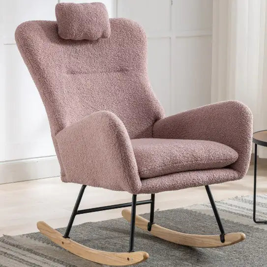 Comfort Teddy Wingback Rocker with Storage Pockets