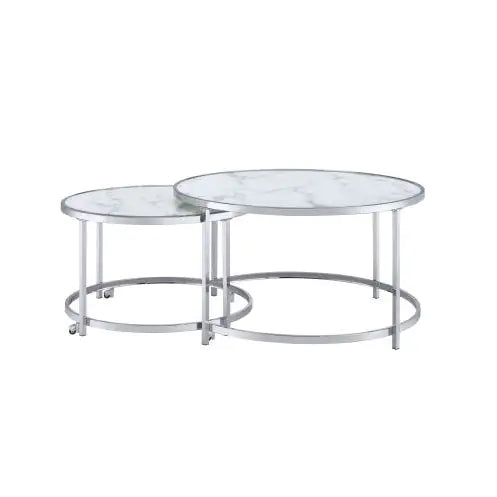 Rayne White Nesting Tables Set