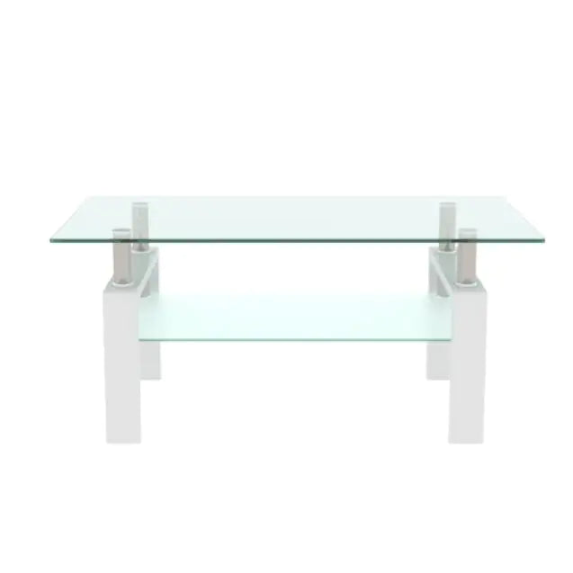 White Glass Coffee Table