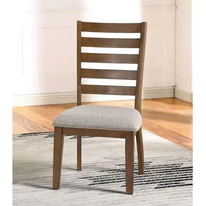 Transitional Set of 2 Ladder Back Side Chairs
